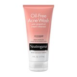 Neutrogena Oil-Free Acne Pink Grapefruit Cream Facial Cleanser, 6 OZ, thumbnail image 1 of 1