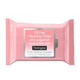 Neutrogena Oil-Free Facial Cleansing Wipes with Pink Grapefruit, 25CT, thumbnail image 1 of 1