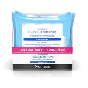 Neutrogena Fragrance Free Makeup Remover Facial Wipes, 25CT, 2 Pack