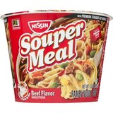 Nissin Souper Meal Ramen Noodle Soup, Beef Flavor, thumbnail image 1 of 2