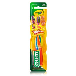 GUM Crayola Twistables Kids’ Toothbrush, 3+, 1ct