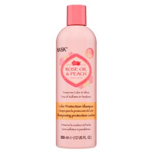 HASK Rose Oil and Peach Color Protection Shampoo, 12 OZ