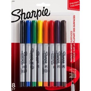 Sharpie Permanent Marker Precision Ultra Fine Pt Asst #37600