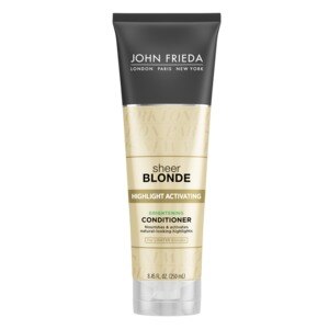 JOHN FRIEDA Sheer Blonde Highlight Activating Brightening Conditioner for Lighter Blondes, 8.45 OZ.