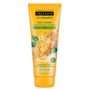 Freeman Manuka Honey + Tea Tree Oil Deep Clearing Clay Mask + Cleanser, 6 OZ
