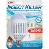 PIC Insect Killer Dual Purpose Bug Zapper and LED Light Bulb, thumbnail image 1 of 1