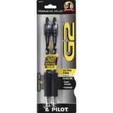 Pilot G2 Gel Rolling Ball Retractable Pens Ultra-Fine Point Black Ink , thumbnail image 1 of 2