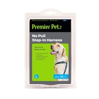 Premier Pet No Pull Step-In Harness, Black, Large, 70 lb+ 