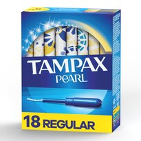 Tampax Pearl Tampons Regular Absorbency with LeakGuard Braid, Unscented