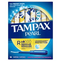 Tampax Pearl Plastic Tampons Regular Absorbency, Scented