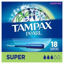 Tampax Pearl Plastic Tampons Super Absorbency, Scented