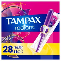 Tampax Radiant Tampons Regular Absorbency, Unscented