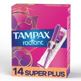 Tampax Radiant Tampons Super Plus Absorbency, Unscented, 14 Count, thumbnail image 1 of 1