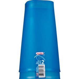 Sterilite Blue Plastic Cups, 30OZ, 2CT