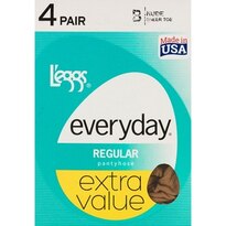 L'eggs Everyday Regular Sheer Toe Pantyhose Size B Nude