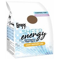 L'eggs Sheer Vitality Benefits Pantyhose Anti-Cellulite Control Top Sheer Toe Suntan