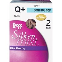 L'eggs Silken Mist Ultra Sheer Leg with Control Top, Nude, 2 CT, Size Q+