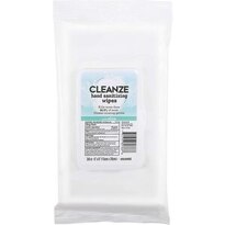 Cleanze Antibacterial Hand Sanitizing Wipes with Aloe, Unscented, 30 CT