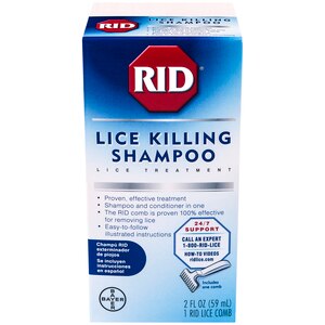 RID Lice Killing Shampoo, Includes 1 Nit Comb and 1 Bottle, 2 OZ