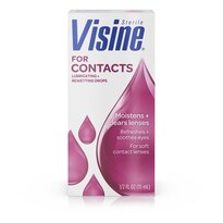 Visine For Contacts Lubricating + Rewetting Drops, 0.5 fl. OZ