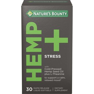 Nature's Bounty Hemp + Stress Softgels, 30 CT
