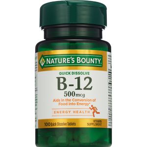 Nature's Bounty B-12 Tablets 500mcg, 100CT