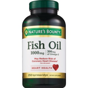Nature's Bounty Cholesterol Free Fish Oil Softgels 1000mg