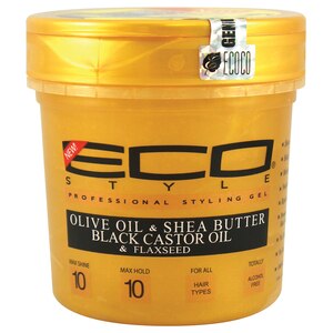 Eco Style Olive Oil & Shea Butter Black Castor Oil & Flaxseed Styling Gel, 16 OZ