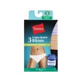Hanes Womens Cotton Stretch Bikinis Size 5, thumbnail image 1 of 1