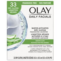 Olay Daily Facials Sensitive Cleansing Cloths, 33CT