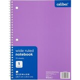 Caliber 1 Subject Notebook Wide Ruled, thumbnail image 1 of 2