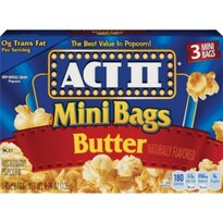 Act II Butter Flavored Popcorn Mini Bags