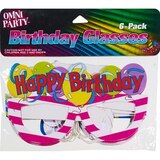 Omni Party Happy Birthday Glasses 6-Pack, thumbnail image 1 of 1