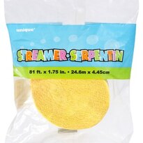 Omni Party 81 Foot Crepe Streamer Yellow