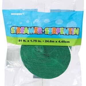 Omni Party 81 Foot Crepe Streamer Green