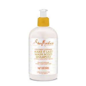 SheaMoisture Coconut Custard Make It Last Wash N’ Go Shampoo, 13 OZ