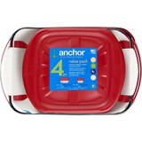 Anchor 4pc Value Pack Glass Food Storage Container, thumbnail image 1 of 2