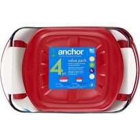 Anchor 4pc Value Pack Glass Food Storage Container