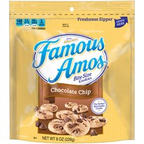 Famous Amos Bite Size Chocolate Chip Cookies, 8 OZ