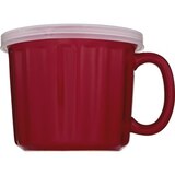 Good Cook Red Ceramic Mug with Lid, thumbnail image 1 of 1