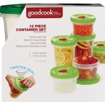 Good Cook Food Storage Twister Seal Set, 12 Pieces