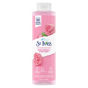 St. Ives Refreshing Cruelty-Free Rose Water & Aloe Vera Body Wash, 22 OZ