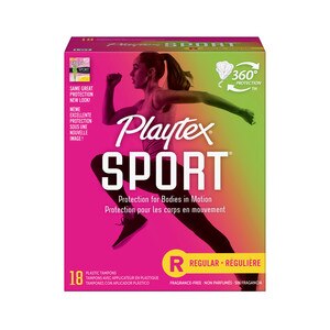 Playtex Sport Tampons, Unscented, Regular Absorbency