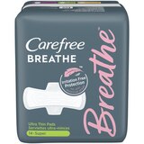 Carefree Breathe Ultra Thin Super Pads with Wings, 14 CT, thumbnail image 1 of 1