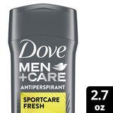 Dove Men+Care Sport Active+Fresh Antiperspirant Deodorant Stick, 2.7 oz, thumbnail image 1 of 1