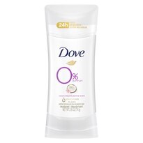 Dove 0% Aluminum Coconut and Pink Jasmine Deodorant, 2.6 oz