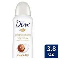 Dove Dry Spray 48 Hour Sweat and Odor Protection Shea Butter Deodorant For Women Antiperspirant, 3.8 oz