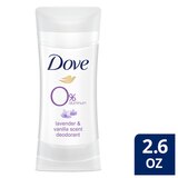 Dove 0% Aluminum 24-hour Lavender+Vanilla Deodorant For Odor Protection, 2.6 oz, thumbnail image 1 of 1