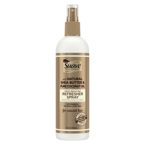 Suave Professionals Frizz Reducing Refresher Spray for Natural Hair with Shea Butter & Coconut Oil, 12 OZ