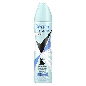 Degree Women UltraClear Black + White Pure Clean Antiperspirant Deodorant Dry Spray, 3.8 OZ